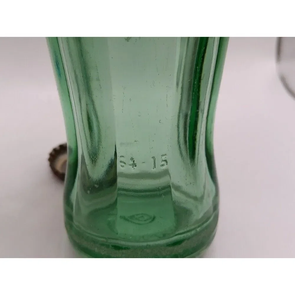 Vintage Coca Cola 6 1/2 oz. Green Glass Bottle Wilmington De W/ Cap 63-90